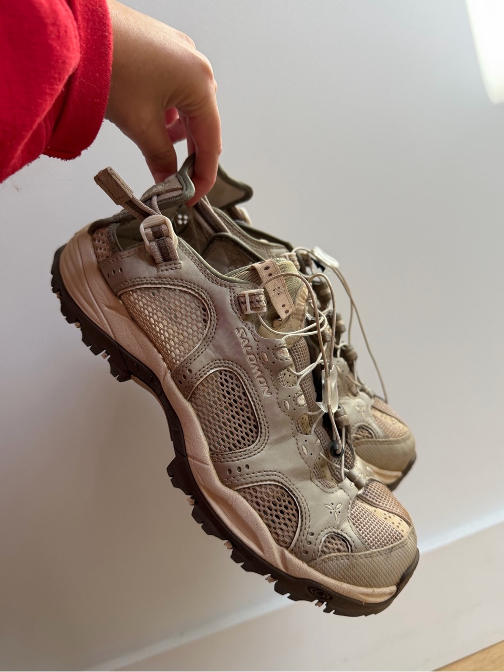 Salomon Techamphibian 2 Water Shoes Sandal Taupe Beige | Size US 9 Wmn
